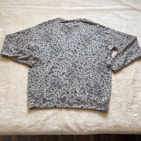 Athleta Studio to Street Gray Splatter Sweatshirt Size Small - Picture 2 of 9